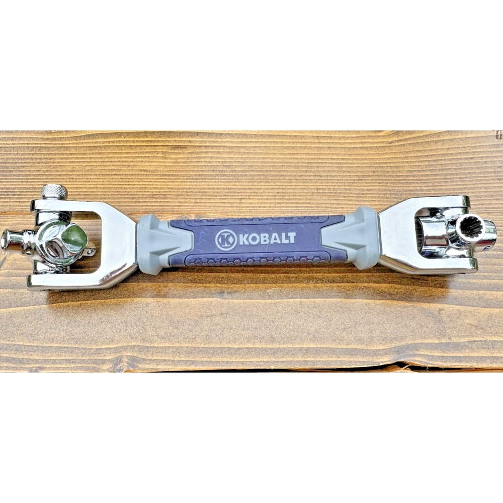 Kobalt Multi-Drive Dog Bone Wrench 0105129 w/ 4-Way Bit Adapter SAE Metric